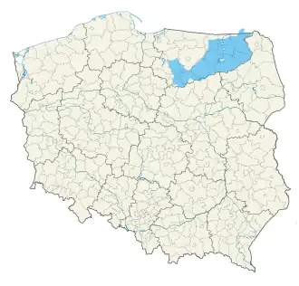 La région de Mazurie au sein de la Pologne.