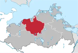 Localisation de Arrondissement de Rostock