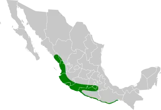 Description de l'image Melanerpes chrysogenys map.svg.