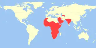 Description de l'image Mellivora_capensis_distribution.svg.