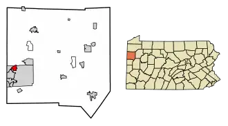 Localisation de Sharpsville