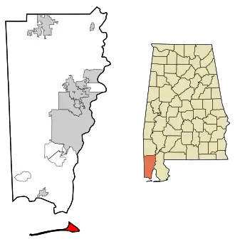 Localisation de Dauphin Island