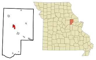 Localisation de Montgomery City