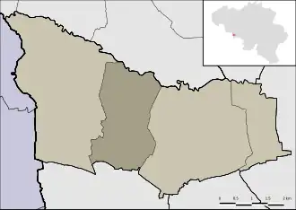 Localisation de Montrœul-sur-Haine