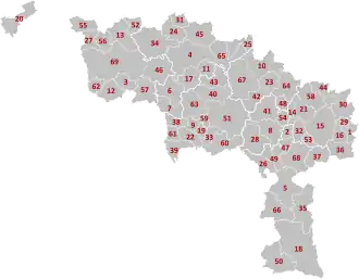 Localisation de Province de Hainaut