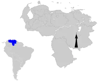 Description de l'image Myioborus cardonai map.svg.