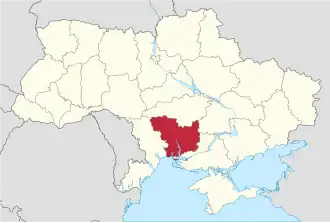 Localisation de Oblast de Mykolaïv