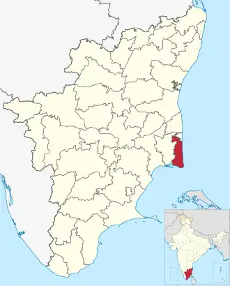 Localisation de District de Nagapattinam