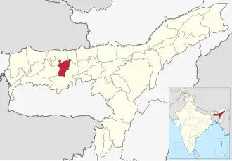 Localisation de District de Nalbariনলবাৰী জিলা