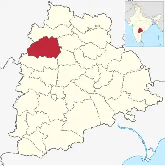 Localisation de District de Nizamabad