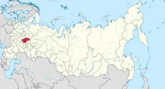 Localisation de Oblast de Nijni Novgorod