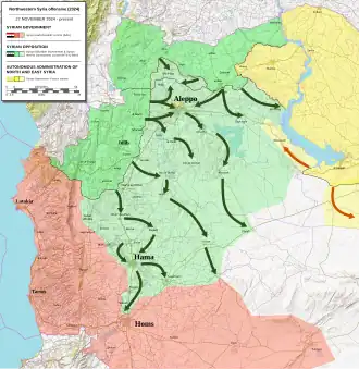 Description de l'image Northwestern Syria offensive (2024), (topographic).svg.
