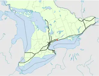 Carte de l'autoroute 418.
