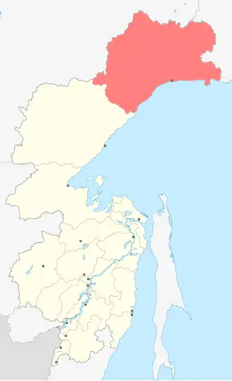 Localisation de Raïon d'Okhotsk