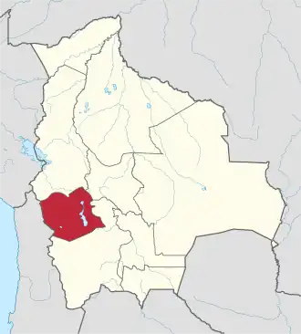 Localisation de Département d'Oruro
