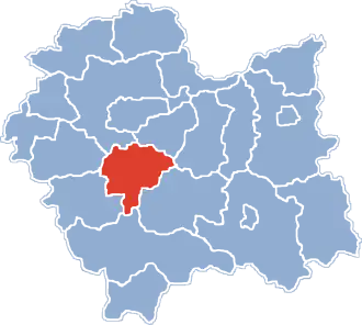 Localisation de Powiat de Myślenice