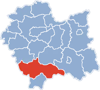 Localisation de Powiat de Nowy Tar