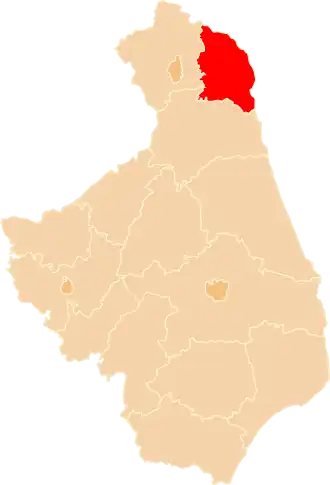 Localisation de Powiat de Sejny