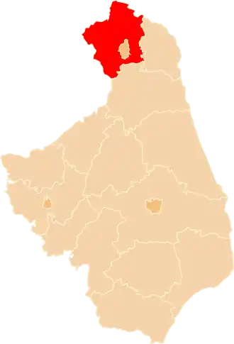 Localisation de Powiat de Suwałki