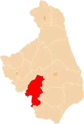 Localisation de Powiat de Wysokie Mazowieckie