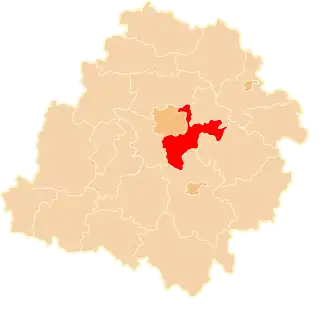 Localisation de Powiat de Łódź-est