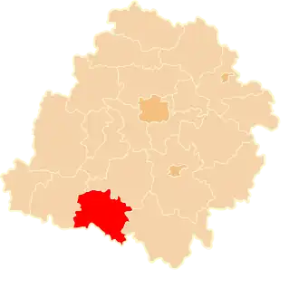 Localisation de Powiat de Pajęczno