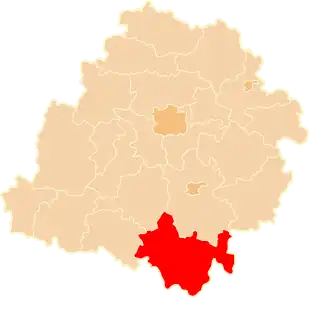 Localisation de Powiat de Radomsko