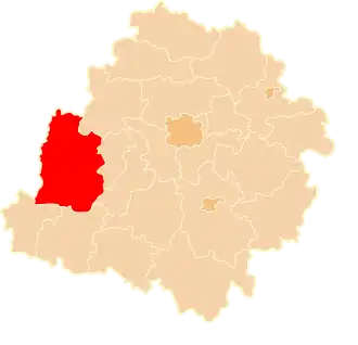 Localisation de Powiat de Sieradz