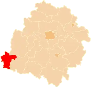 Localisation de Powiat de Wieruszów