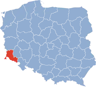 Localisation de Voïvodie de Jelenia Góra
