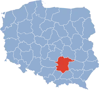 Localisation de Voïvodie de Kielce