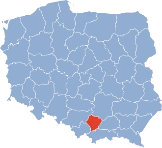 Localisation de Voïvodie de Cracovie