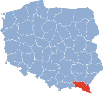 Localisation de Voïvodie de Krosno