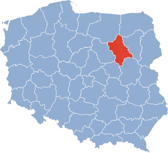 Localisation de Voïvodie d'Ostrołęka