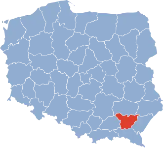 Localisation de Voïvodie de Rzeszów