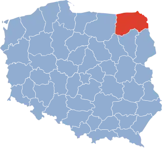 Localisation de Voïvodie de Suwałki