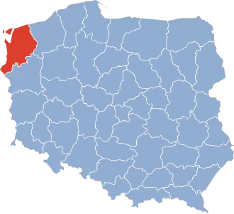 Localisation de Voïvodie de Szczecin