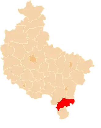 Localisation de Powiat d'Ostrzeszów