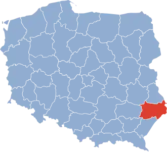 Localisation de Voïvodie de Zamość