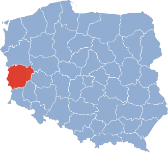 Localisation de Voïvodie de Zielona Góra