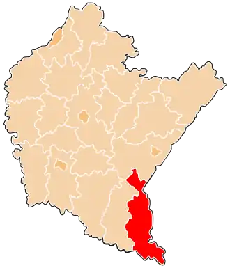 Localisation de Powiat des Bieszczady