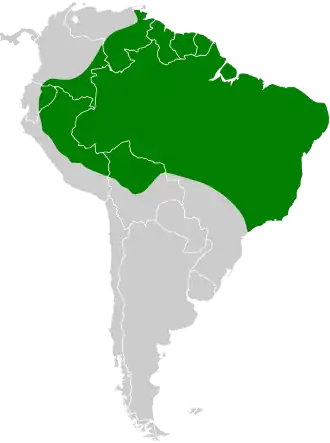 Description de l'image Phaethornis ruber map.svg.