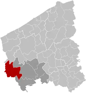 Localisation de Poperinge