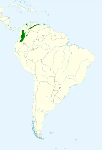 Description de l'image Psittacara wagleri map.svg.