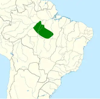 Description de l'image Pyrilia aurantiocephala map.svg.