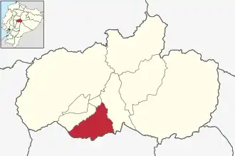 Localisation de Canton de Quero