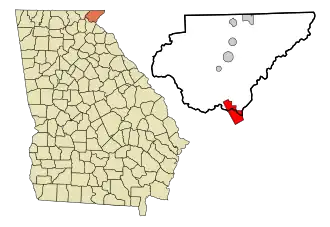 Localisation de Tallulah Falls