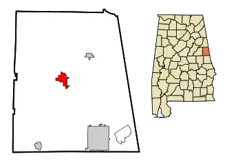 Localisation de Wedowee