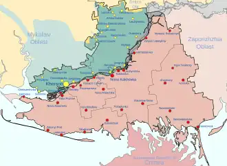 Localisation de Oblast de Kherson