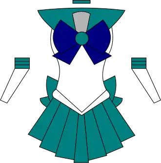 Dessin simplifié du costume de Sailor Neptune